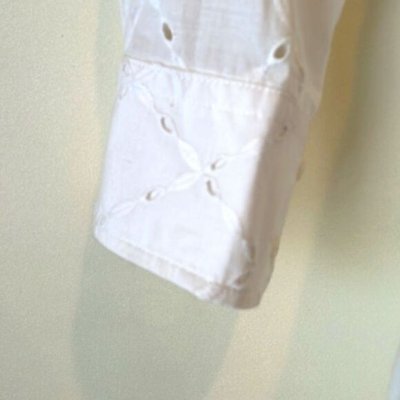 NWT Banana Republic White Eyelet Lace Cotton Dress Women's Size XS - Picture 4 of 10